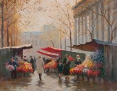 V. CHEVALIER OIL ON CANVAS FLO