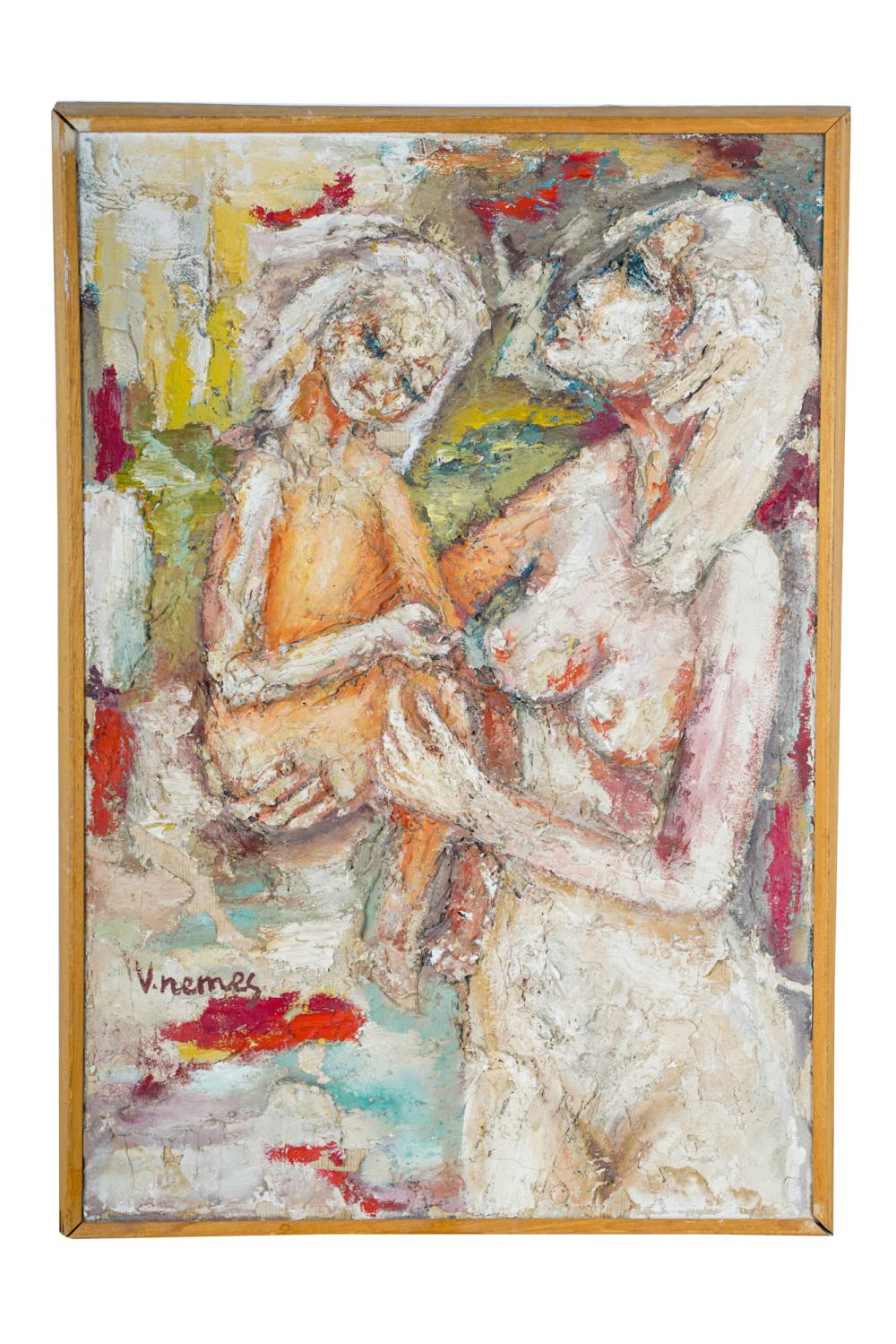 V. NEMES: MOTHER & CHILDoil on