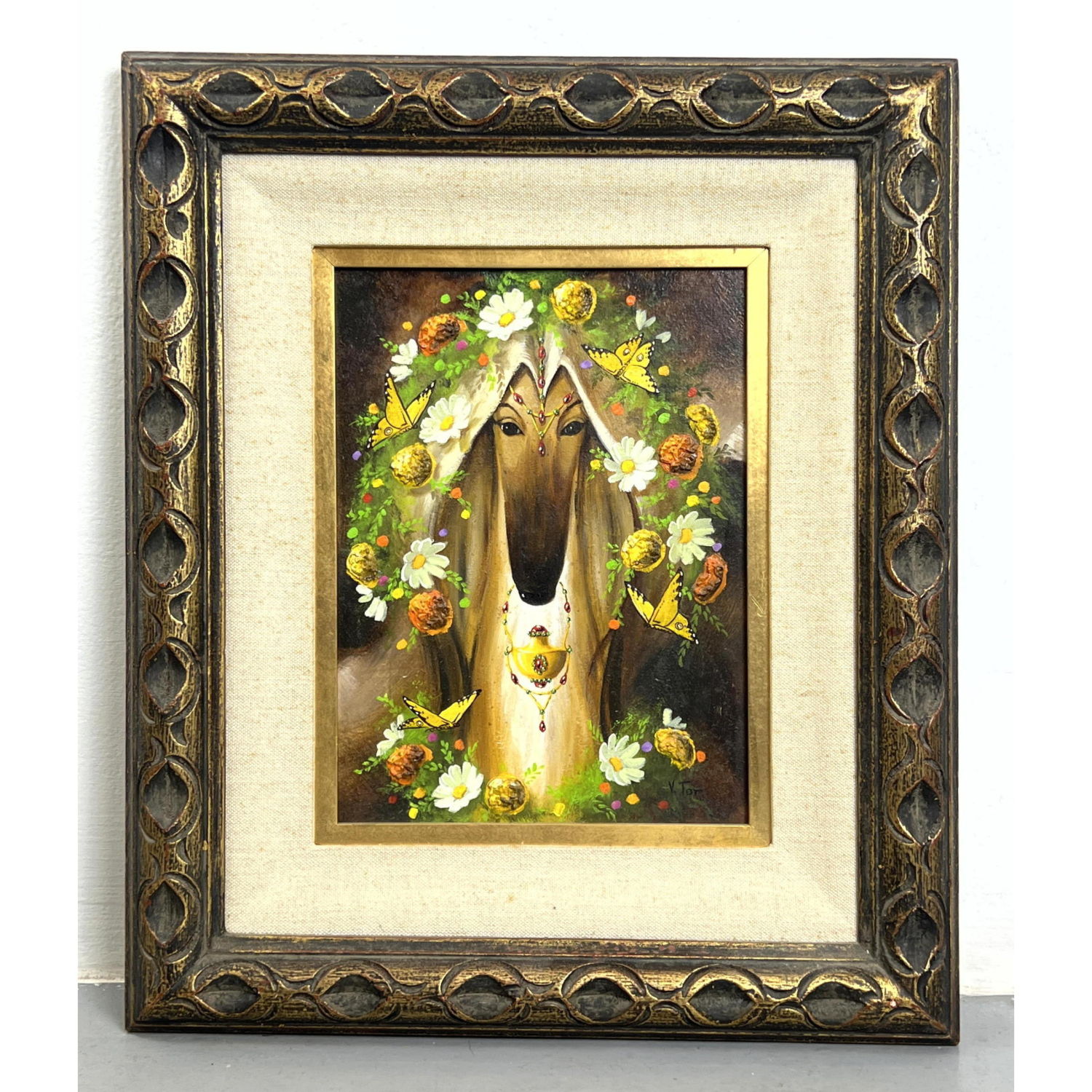 V TOR Signed Portrait Painting of