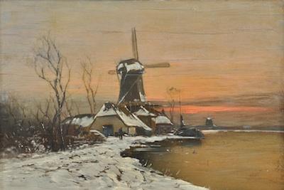 V. V. Malson Winter scene with