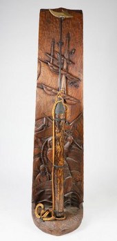 VAL ROBBINS RELIEF CARVED BLAC