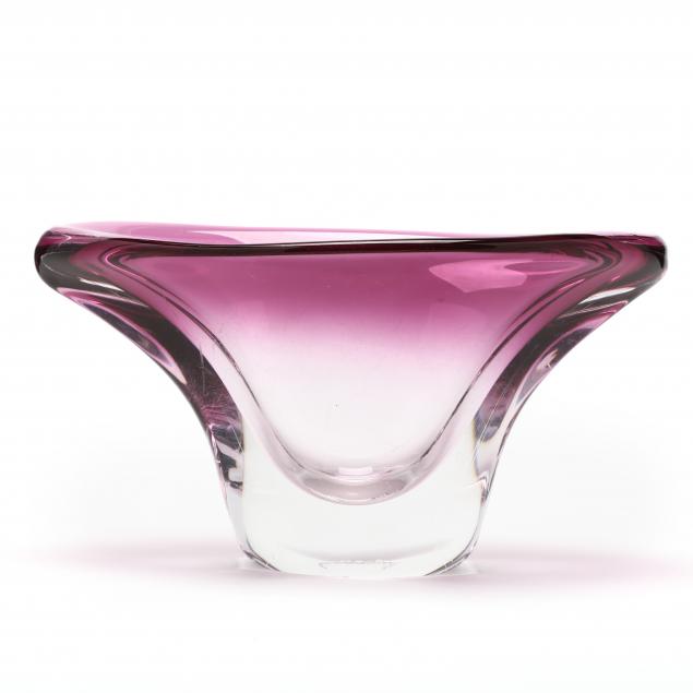 VAL ST. LAMBERT, BLOWN GLASS VASE