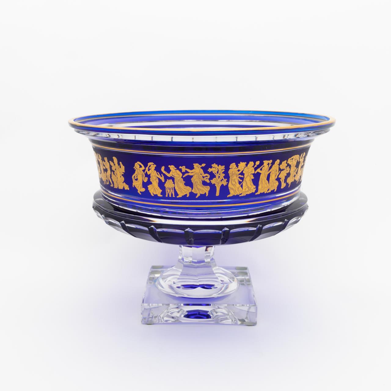 VAL ST. LAMBERT COBALT & GILT