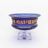 VAL ST. LAMBERT COBALT & GILT