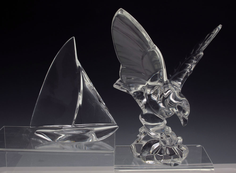 VAL ST. LAMBERT CRYSTAL EAGLE AND