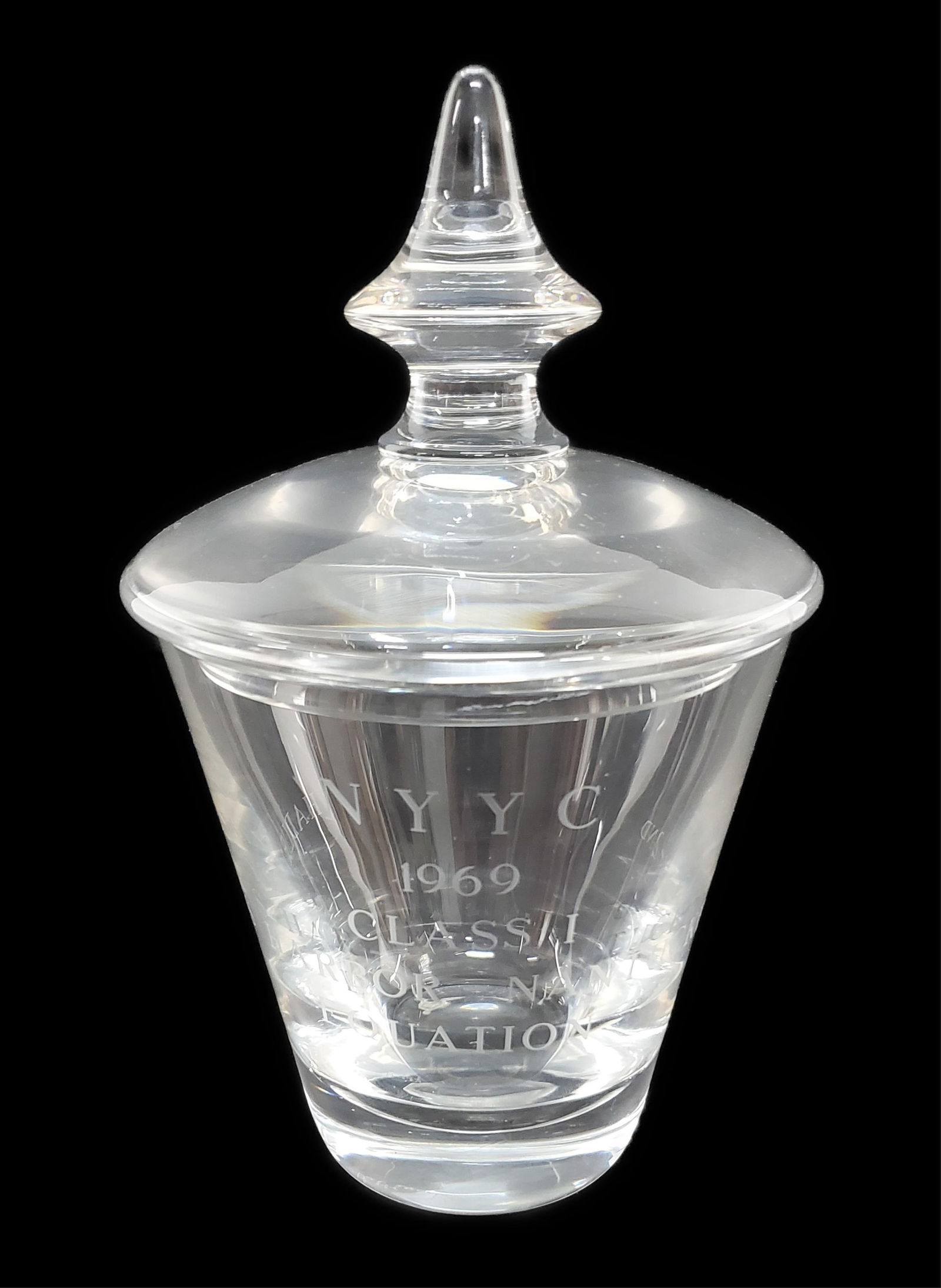 VAL ST. LAMBERT CRYSTAL LIDDED BOWL