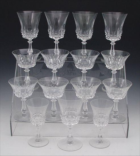 VAL ST. LAMBERT CRYSTAL STEMWARE:
