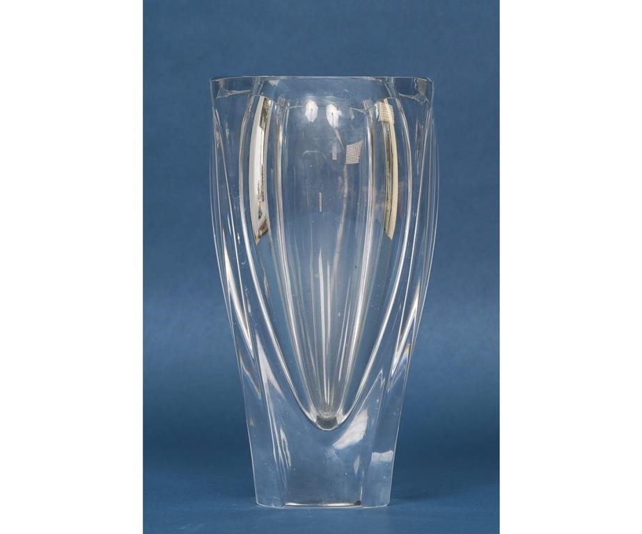 Val St. Lambert crystal vase,