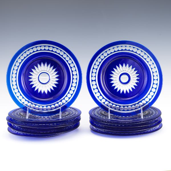VAL ST LAMBERT PLATES, SET OF 12