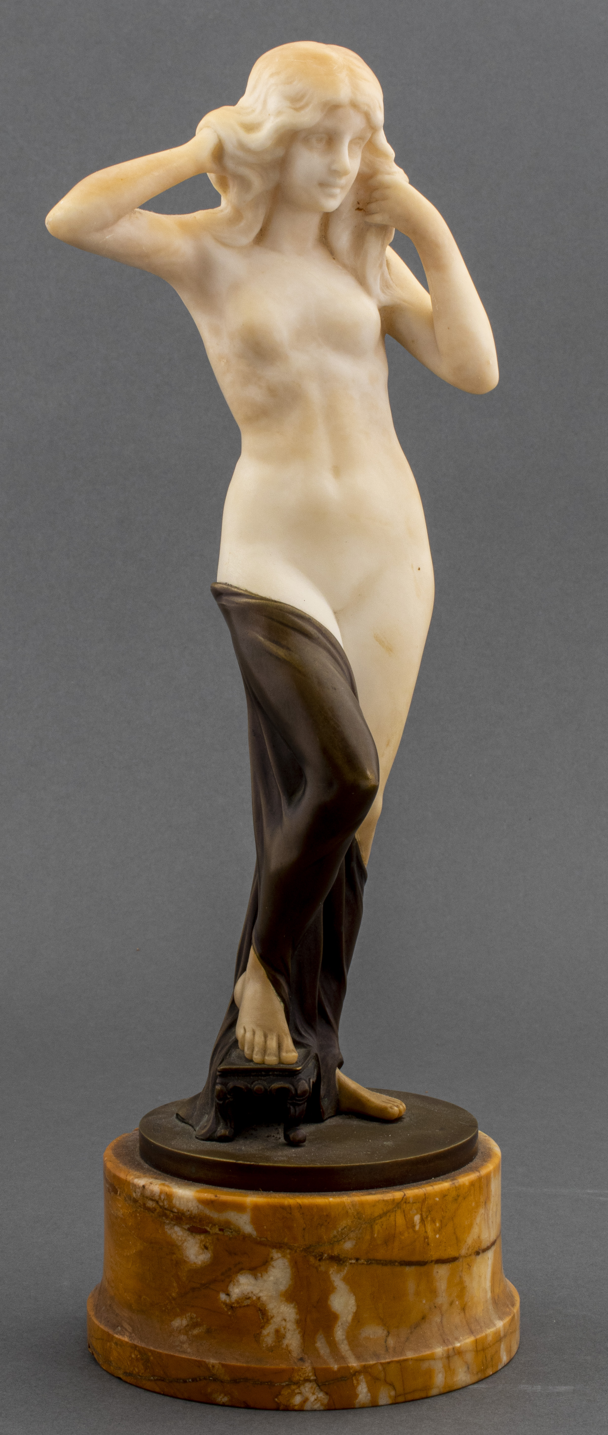 VALE SIGNED ART DECO ALABASTER &