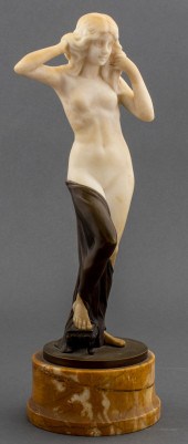 VALE SIGNED ART DECO ALABASTER
