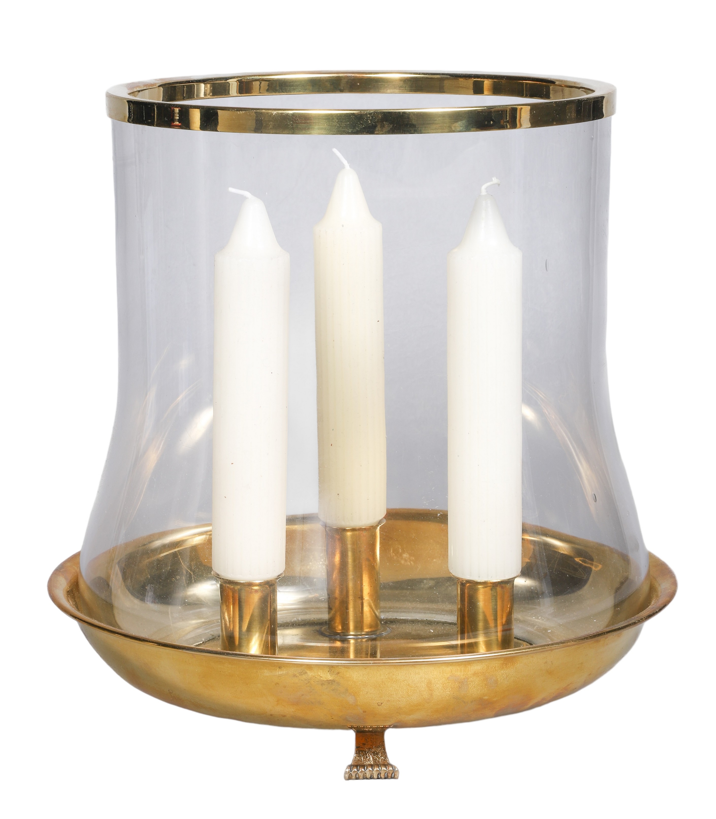 Valenti brass 3-candle holder