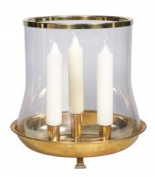 Valenti brass 3-candle holder