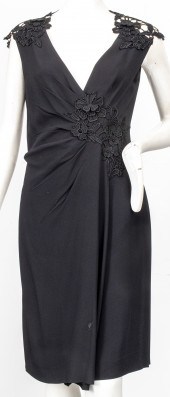 VALENTINO BLACK DRESS WITH LAC