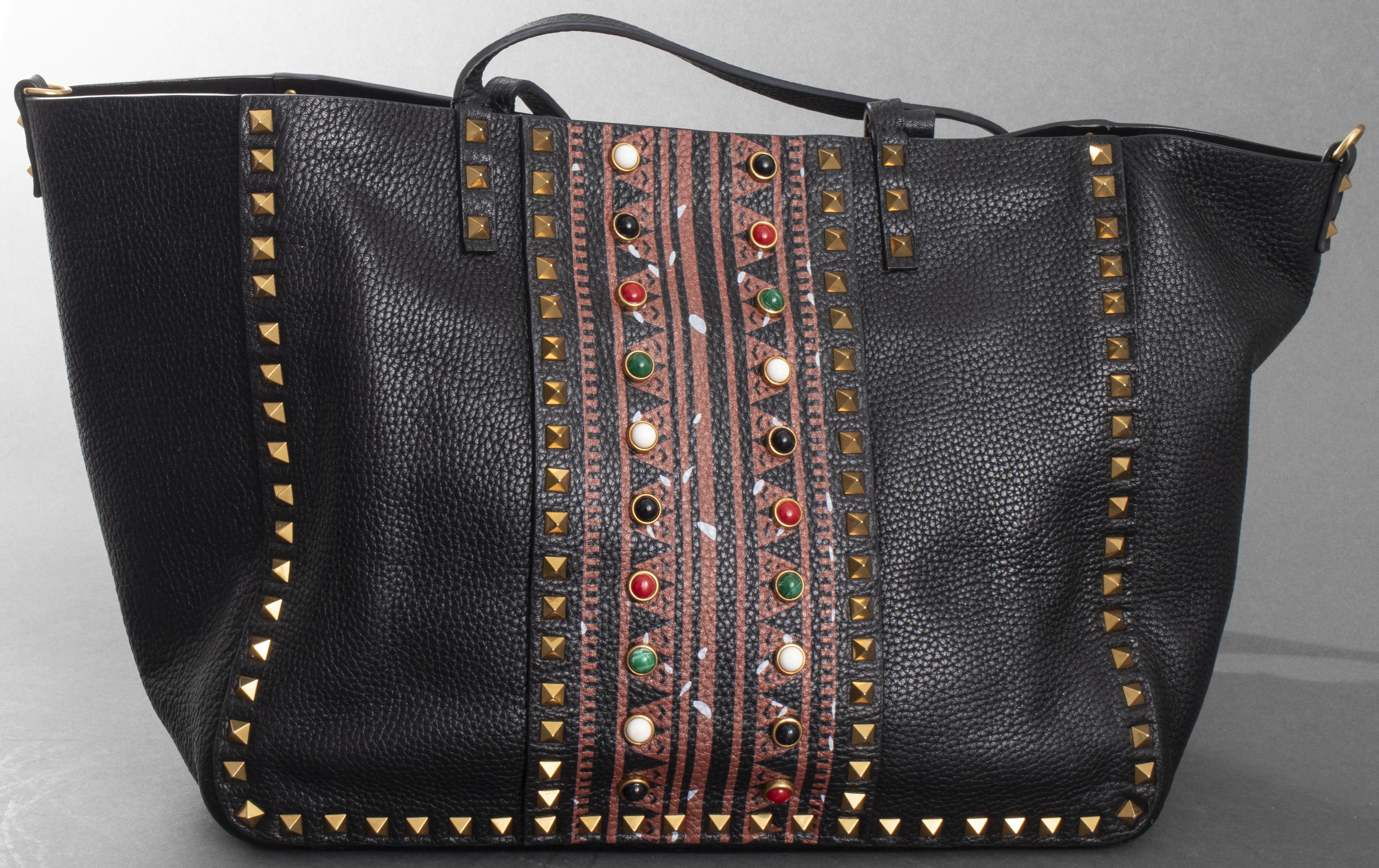 VALENTINO BLACK LEATHER ROCKSTUD