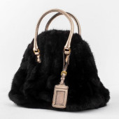 VALENTINO BLACK MINK FUR PURSE
