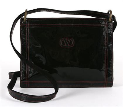 Valentino black patent leather