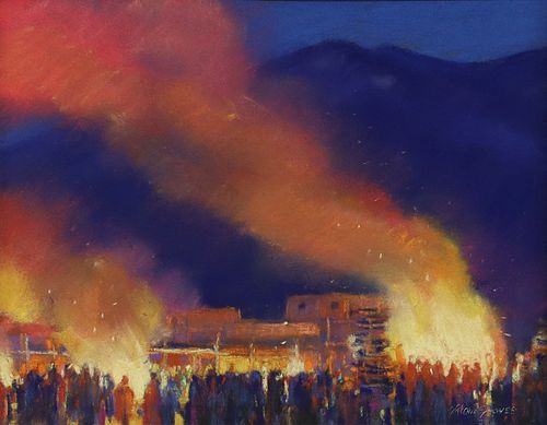 VALERIE GRAVES (20TH C.) OIL PASTEL