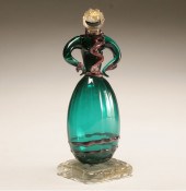 VAMSA Murano green glass figur