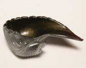 VAMSA Murano grey glass nautil