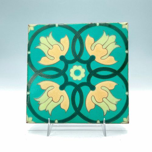 VAN BRIGGLE ART TILE TULIPS