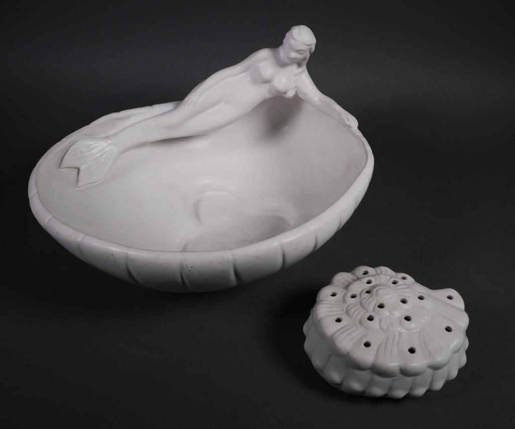 VAN BRIGGLE BASIN VASE, NUDE