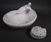 VAN BRIGGLE BASIN VASE, NUDE M