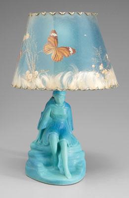 Van Briggle lamp, seated female
