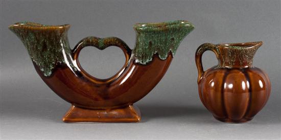 Van Briggle scalloped glazed double