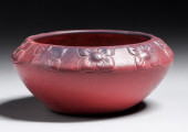 VAN BRIGGLE SQUARE FLOWER BOWL