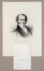 *VAN BUREN MARTIN Autograph no