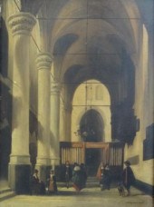 VAN ELVEN. 19th C. Oil on Pane