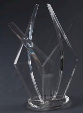 VAN TEAL LUCITE SCULPTURE, SIG