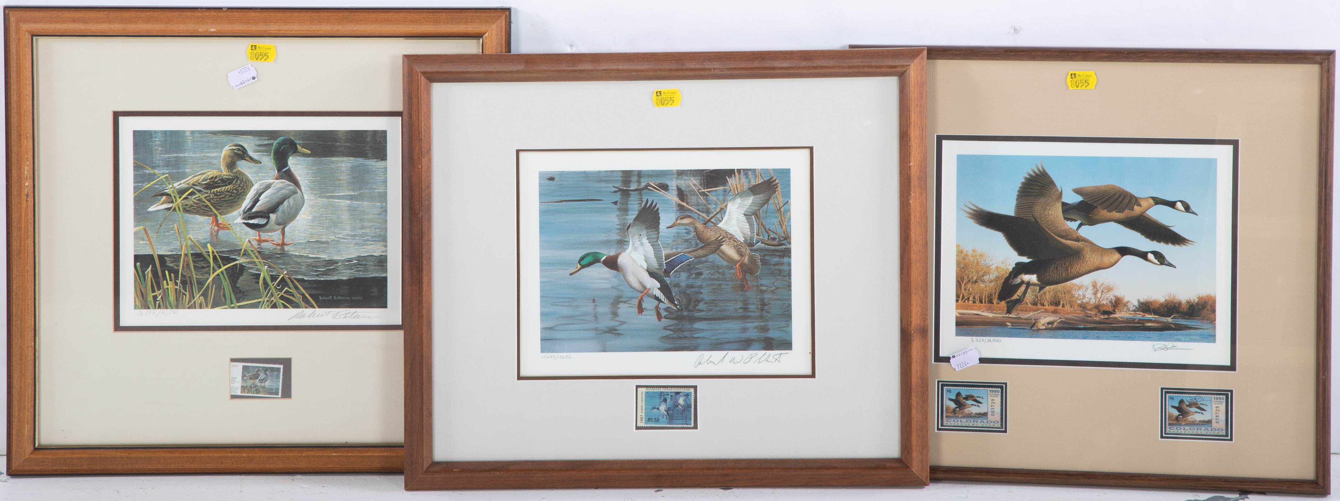 VARIOUS ARTISTS. THREE FRAMED
