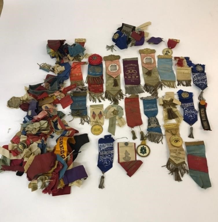 Various ribbons, awards and