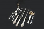 VARIOUS SILVER TABLE AND CABIN