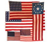 VARIOUS U.S. FLAGS<br>Four U.S