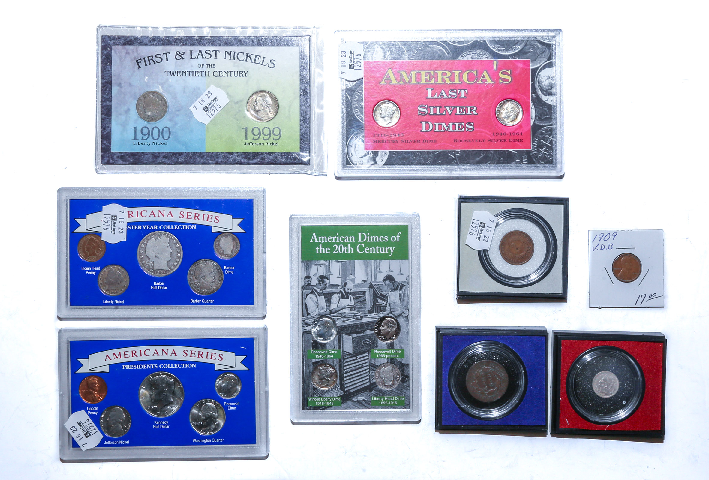 VARIOUS US TYPE COINS 1819 Large