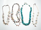 VARIOUS ZUNI FETISH NECKLACES