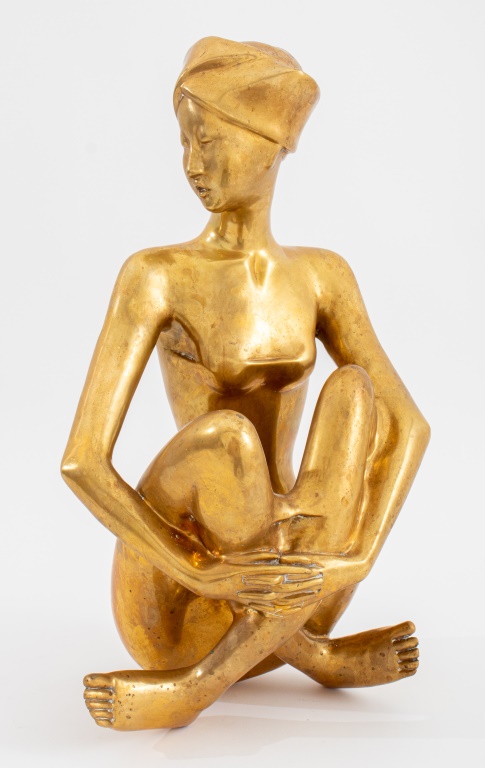 VASANT MODERN SEATED WOMAN GILT
