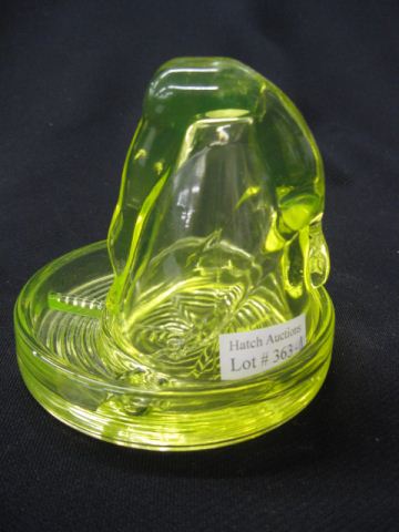 Vaseline Glass ''Bottom's Up''