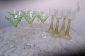VASELINE GLASS MARTINI GLASSES