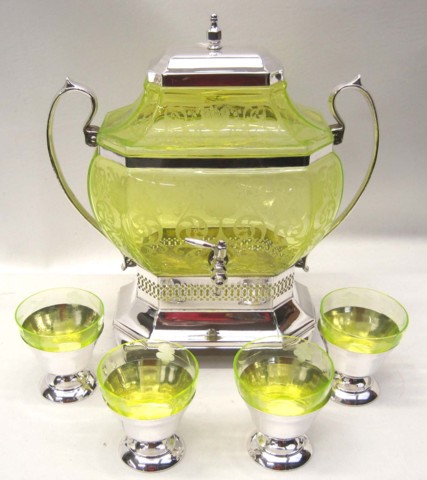 VASELINE GLASS & SILVERPLATE