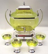 VASELINE GLASS & SILVERPLATE L