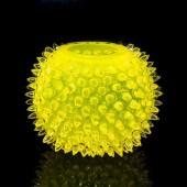 VASELINE GLASS YELLOW HOBNAIL