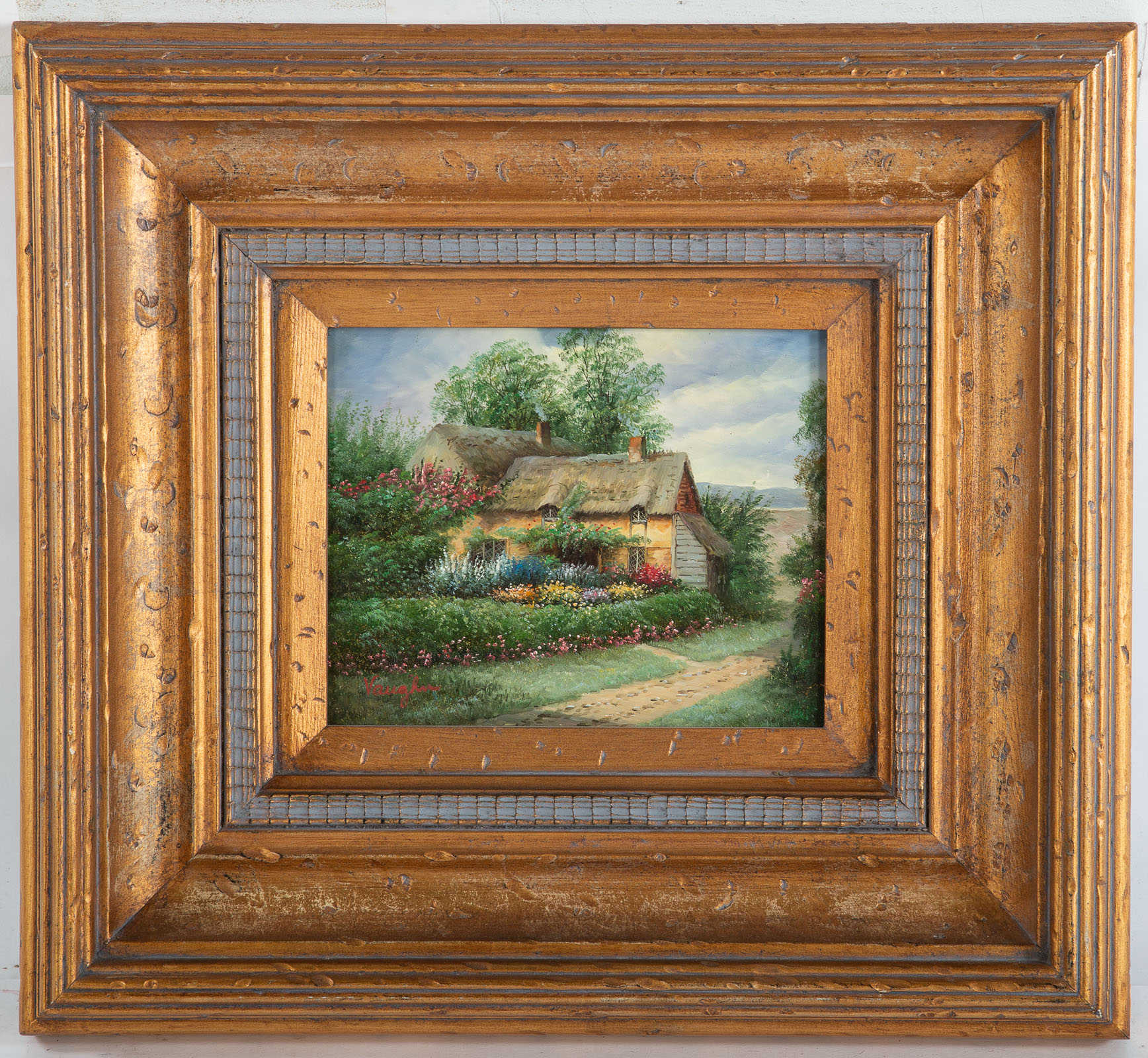 VAUGHN. COTTAGE IN A LANDSCAPE, OIL