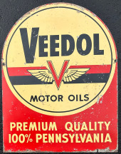 VEEDOL MOTOR OIL PAINTED SIGN,