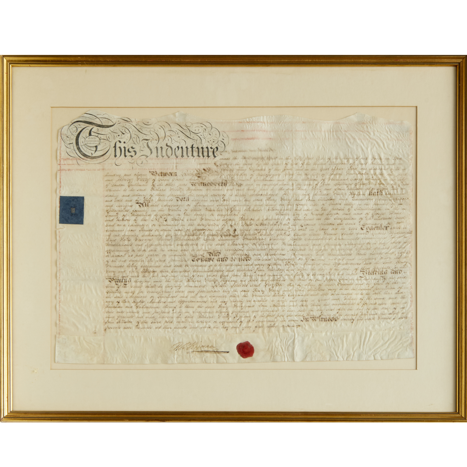 VELLUM LAND INDENTURE, 1811, LONDON