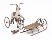 VELOCIPEDE, SLED AND ICE SKATE