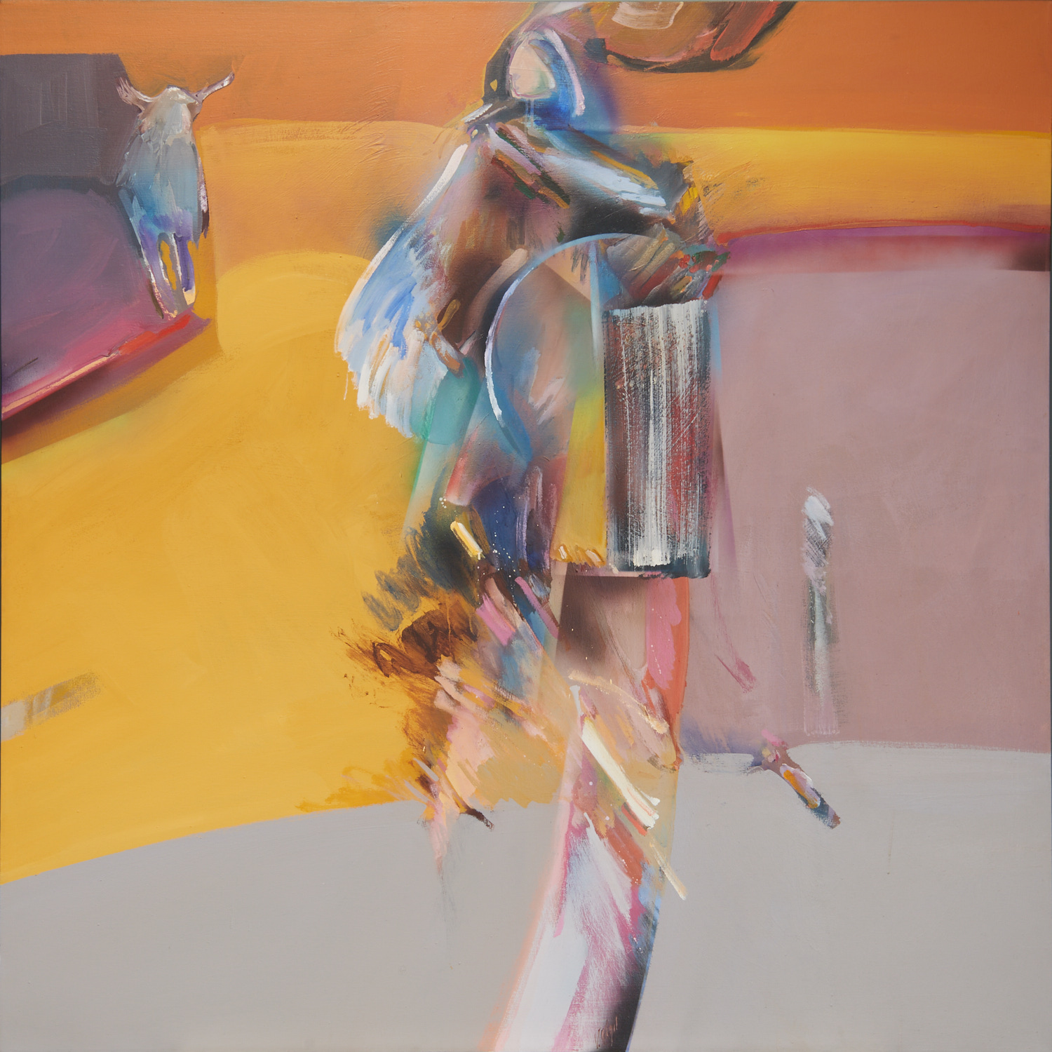 VELOY J. VIGIL, LARGE OIL ON